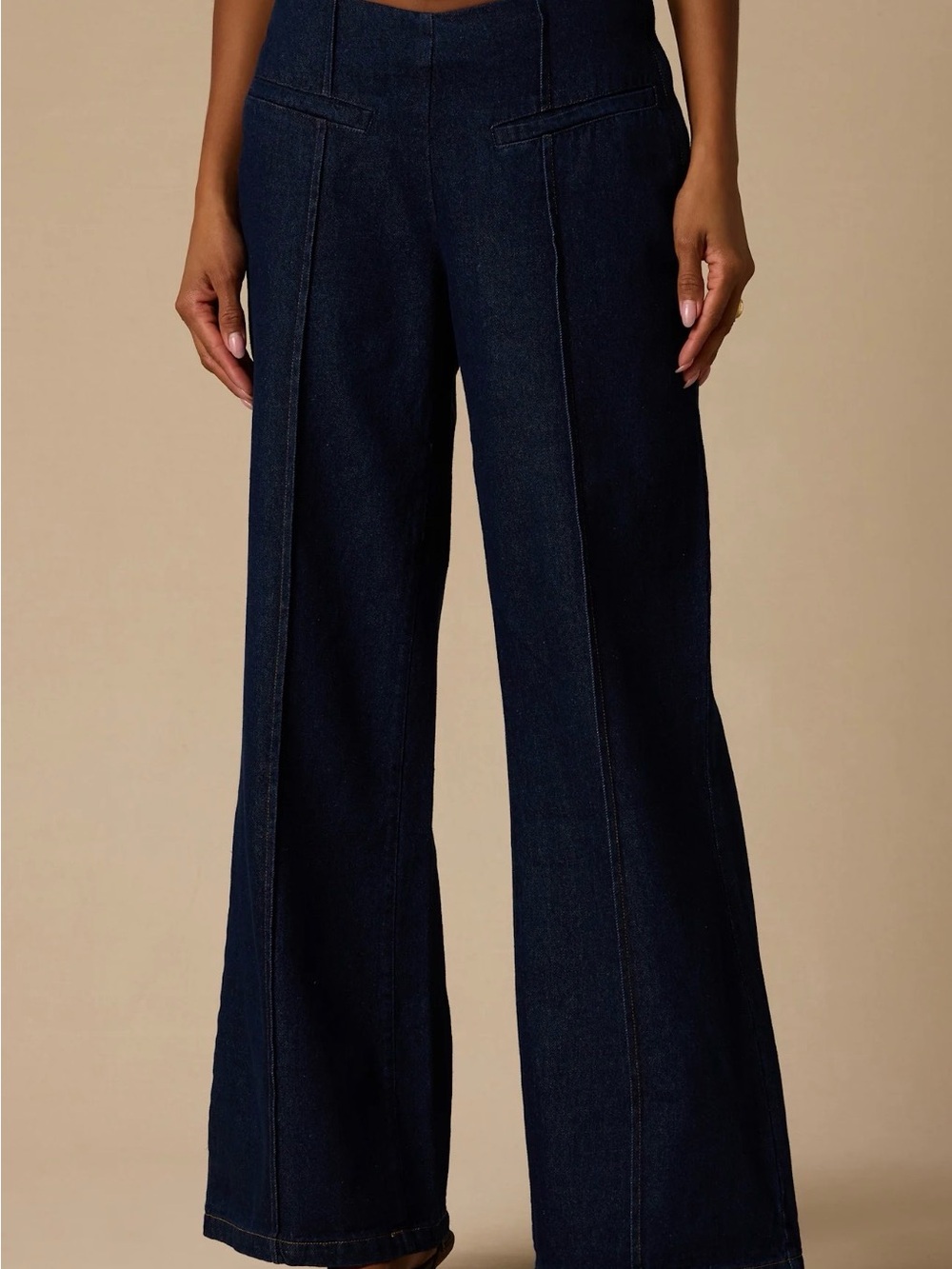 Lulus Denna Dark Wash Wide-Leg Jeans